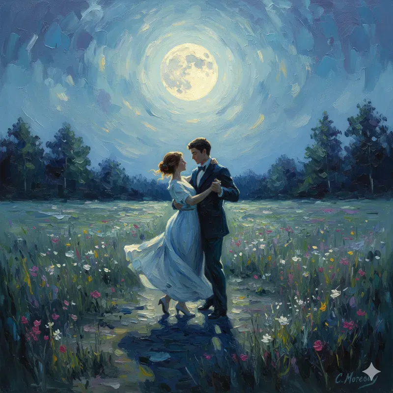 Cinematic Romantic Oil Paintings