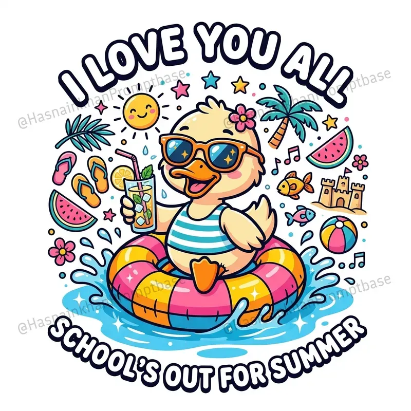 Cute Animal Summer Typography T Shirts