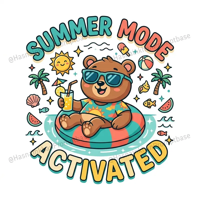 Cute Animal Summer Typography T Shirts