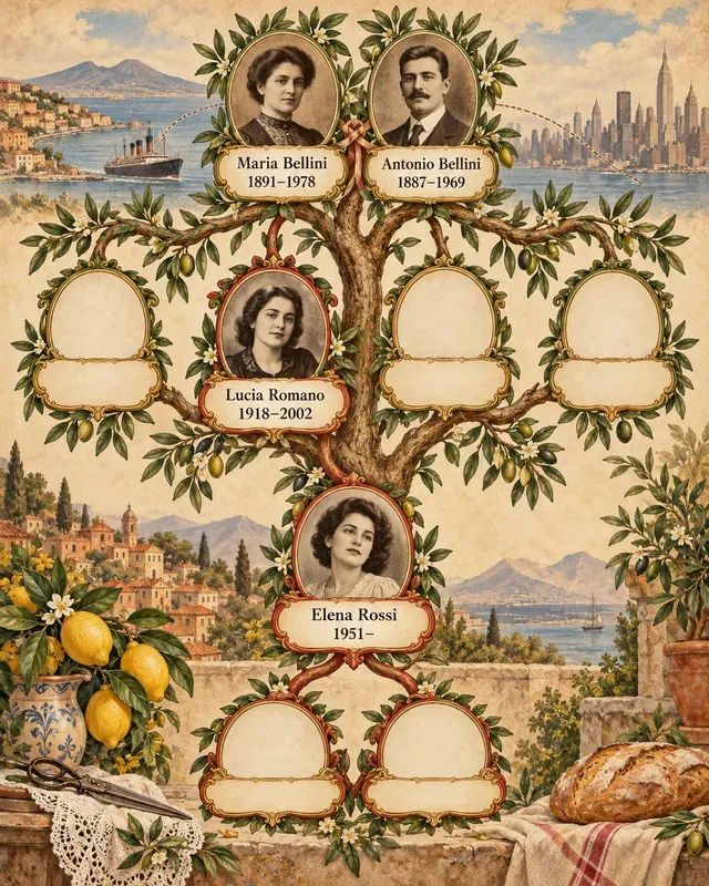 Family Tree Genealogy Keepsake Posters