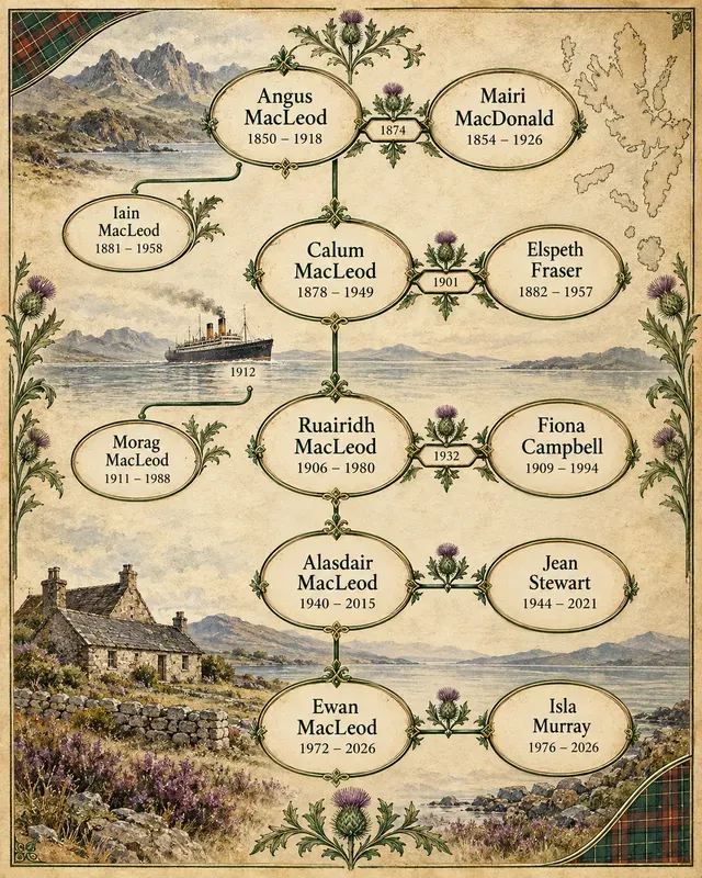 Family Tree Genealogy Keepsake Posters