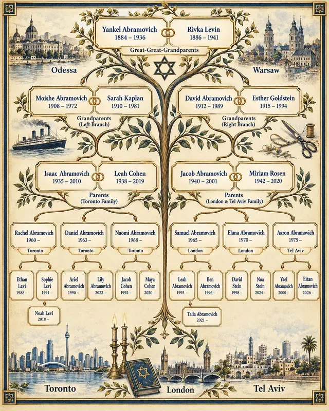 Family Tree Genealogy Keepsake Posters