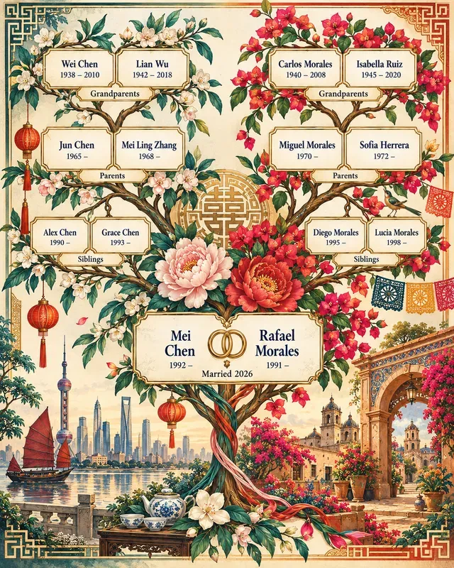 Family Tree Genealogy Keepsake Posters