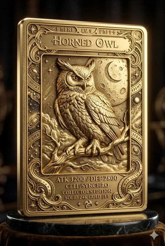 3D Relief Gold Metal Trading Card Art
