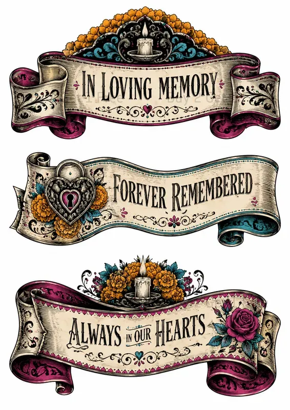 Western Engraved Ribbon Banner Ephemera
