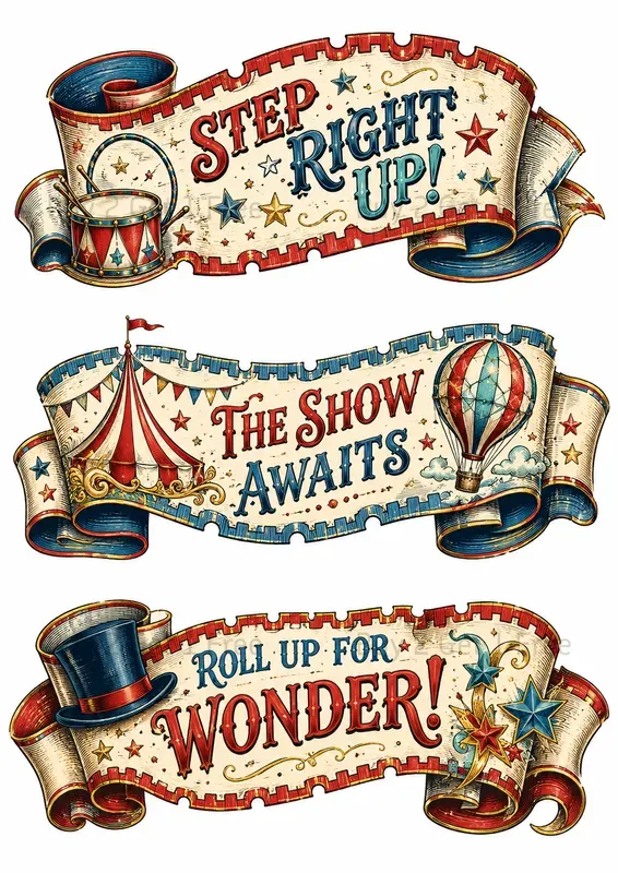 Western Engraved Ribbon Banner Ephemera