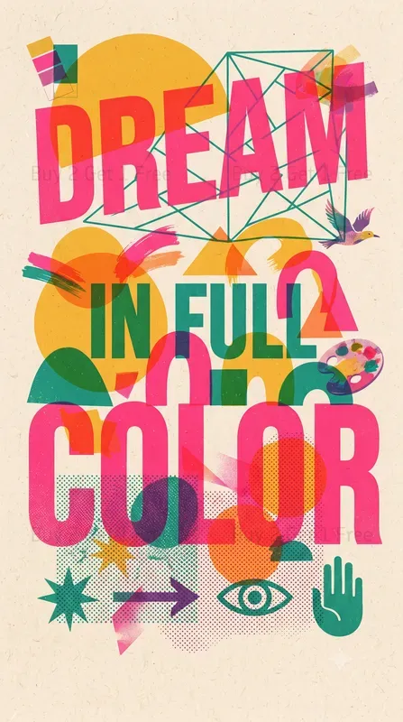 Modern Risograph Typography Posters