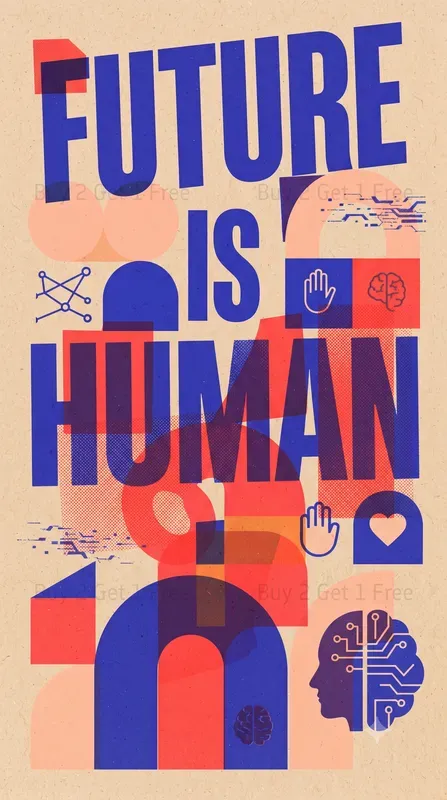 Modern Risograph Typography Posters