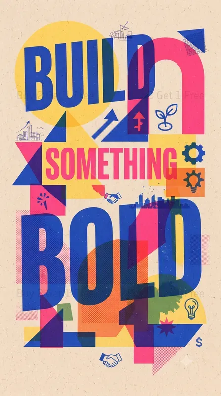 Modern Risograph Typography Posters