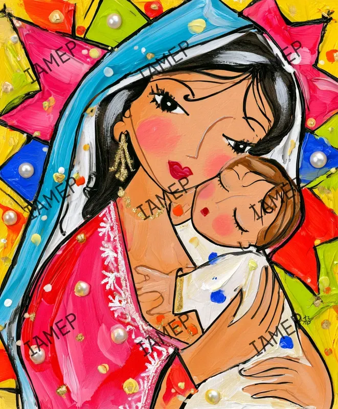 Colorful Sacred Folkpop Art