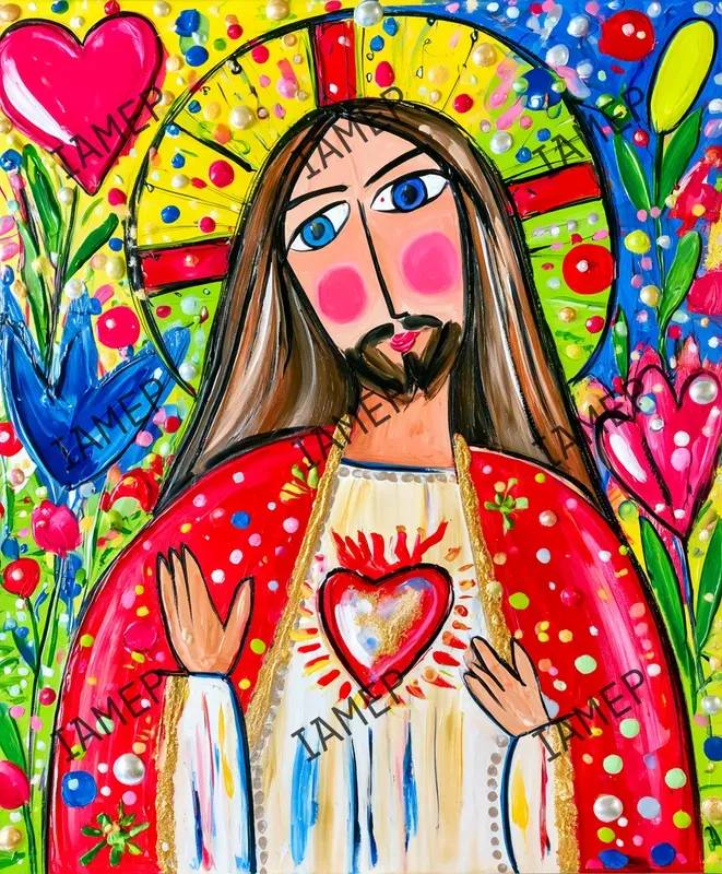 Colorful Sacred Folkpop Art