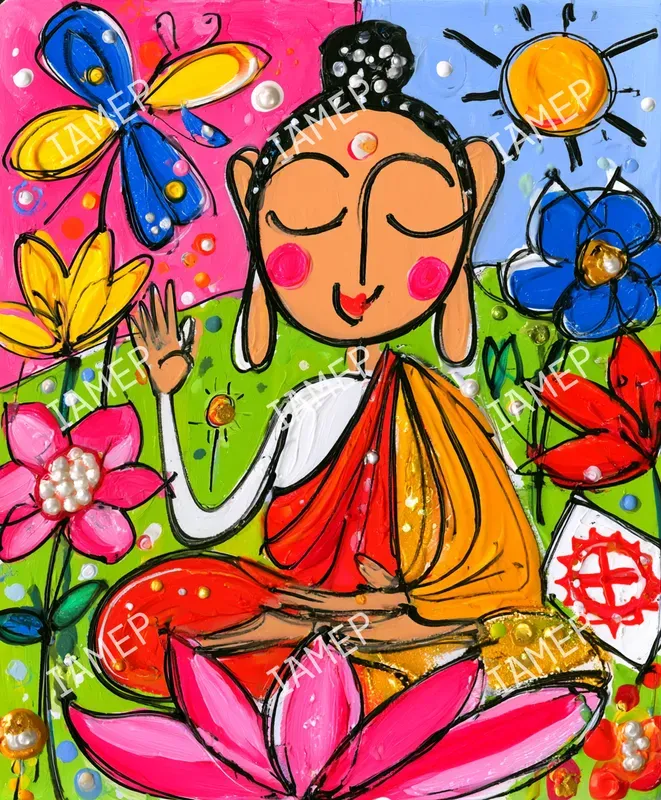 Colorful Sacred Folkpop Art