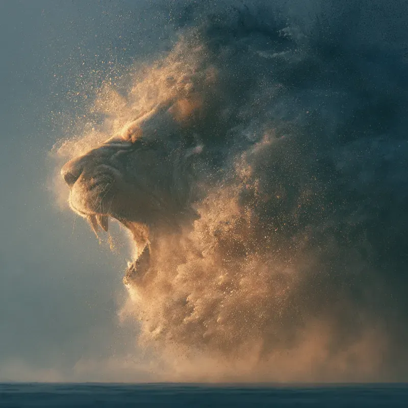 Cinematic Golden Particle Art
