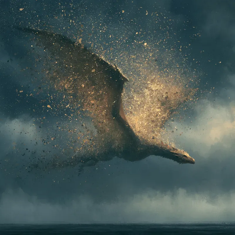 Cinematic Golden Particle Art