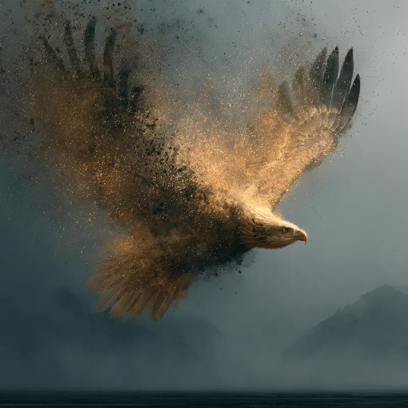 Cinematic Golden Particle Art