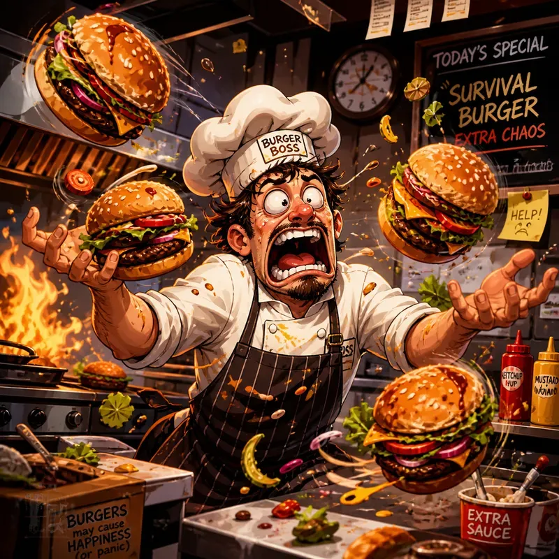Highenergy Cartoon Chaos Food
