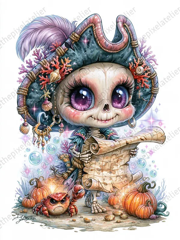 Spooky Ocean Pirate Cliparts