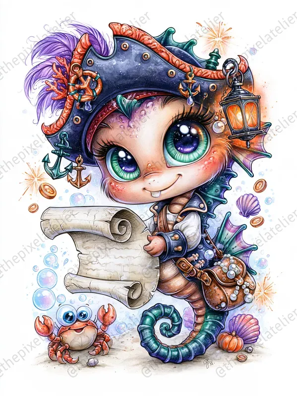 Spooky Ocean Pirate Cliparts