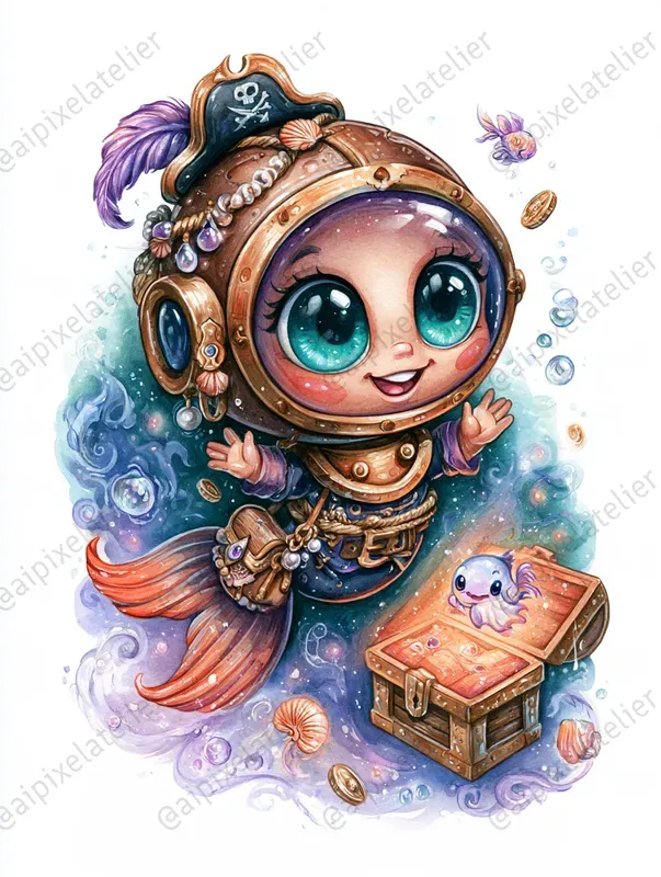 Spooky Ocean Pirate Cliparts