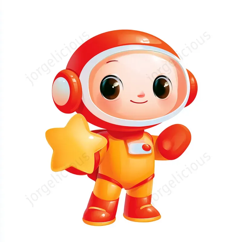 Cute Glossy Character Cliparts