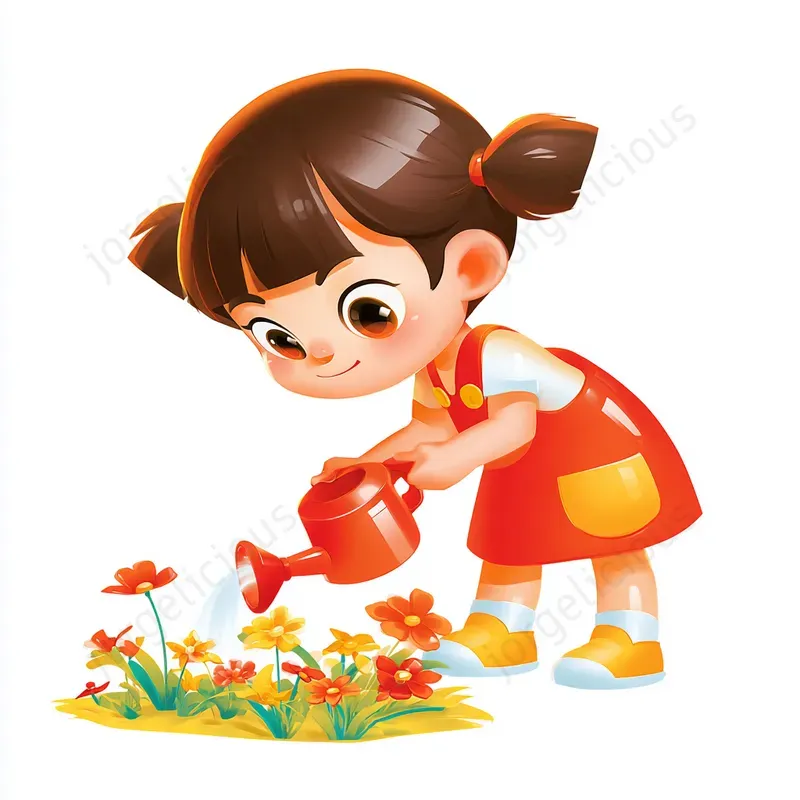 Cute Glossy Character Cliparts