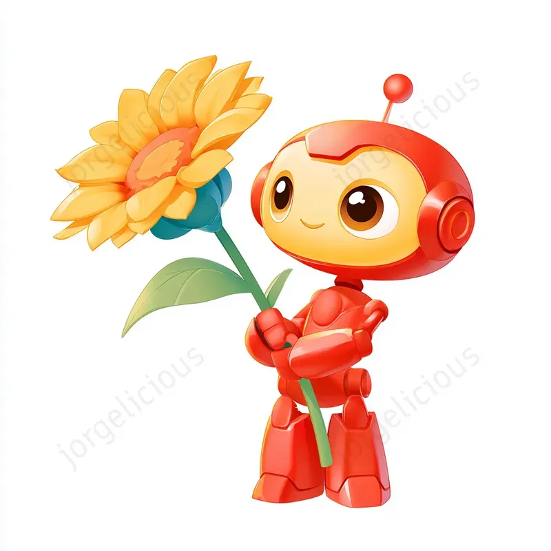 Cute Glossy Character Cliparts