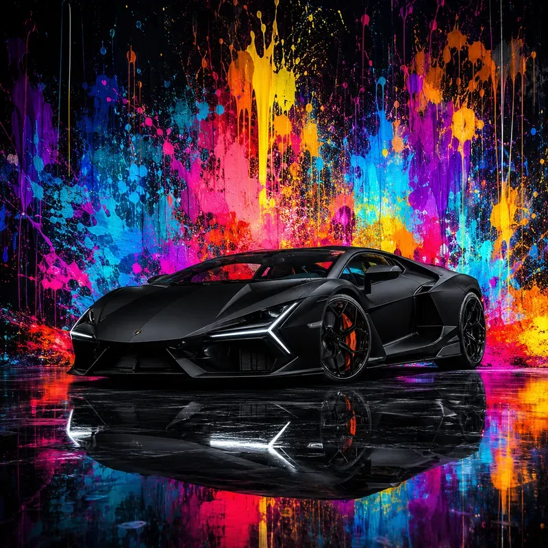 Luxury Cars Neon Art Collection Packs