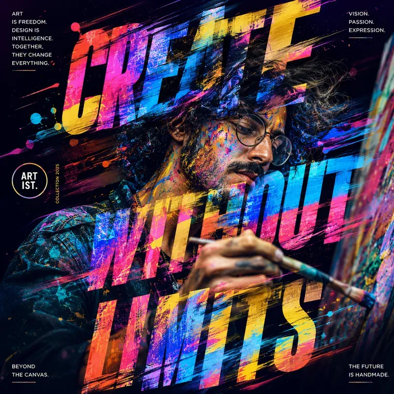 Neon Typography Posters