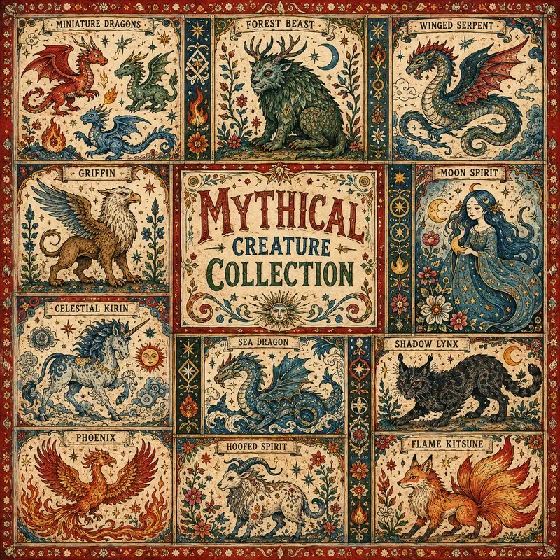 Handcrafted Vintage Glyph Atlases