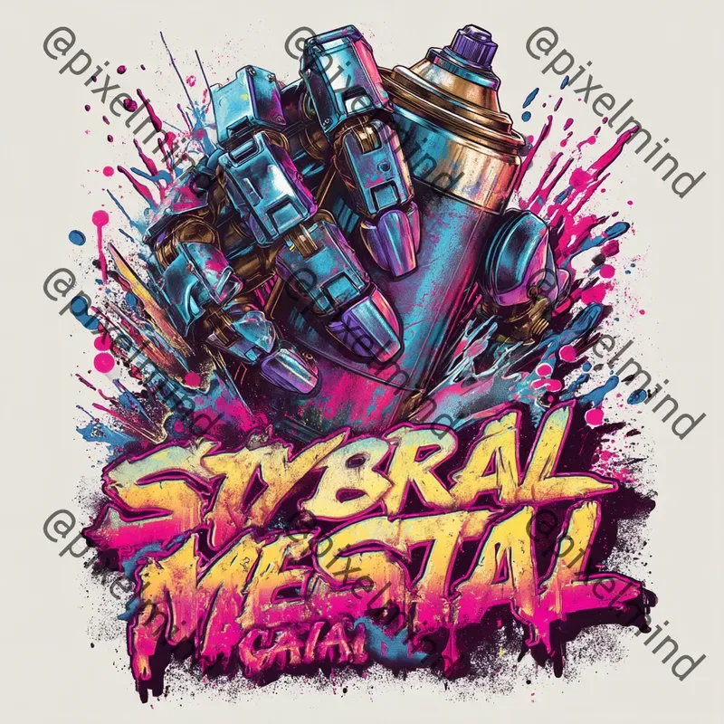 Futuristic Heavy Metal Tshirt Art