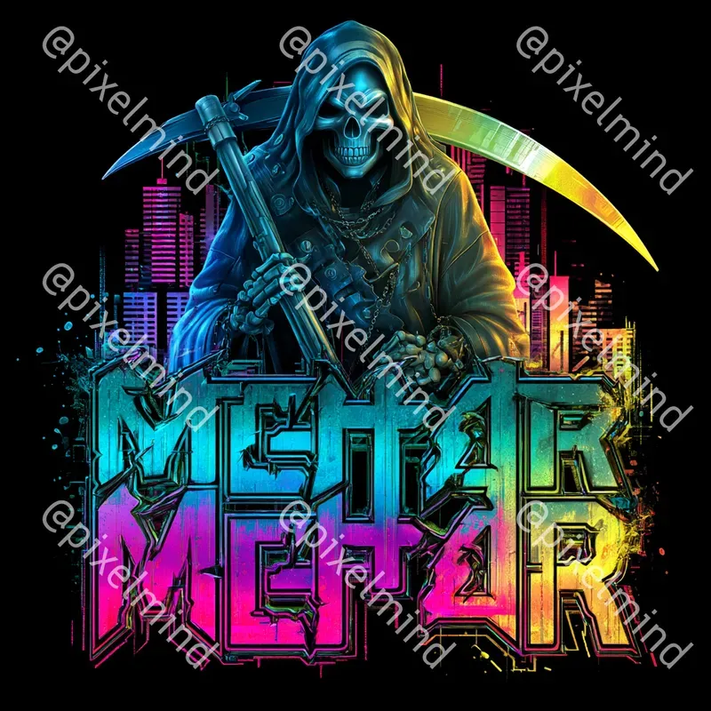 Futuristic Heavy Metal Tshirt Art