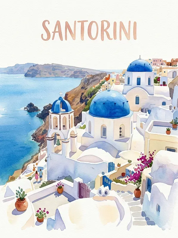 Soft Watercolor Travel Posters
