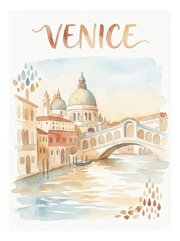Soft Watercolor Travel Posters
