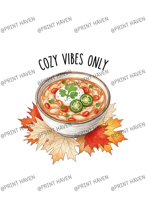 Autumn Food Print Designs For Apparel