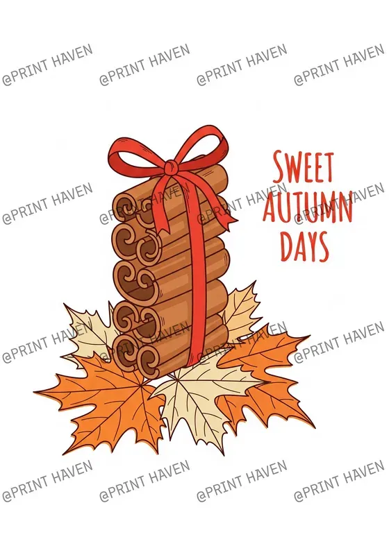 Autumn Food Print Designs For Apparel