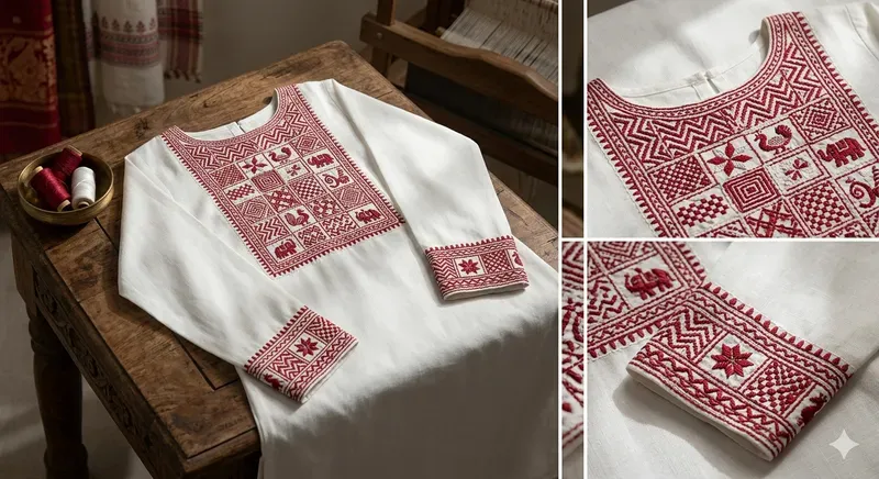 Nakshi Kantha Handembroidered Apparel