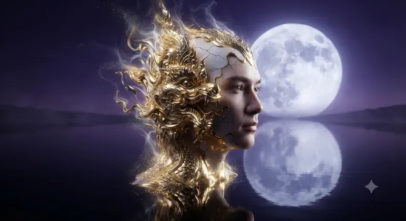 Surreal Thai Khon Mask Persona Art