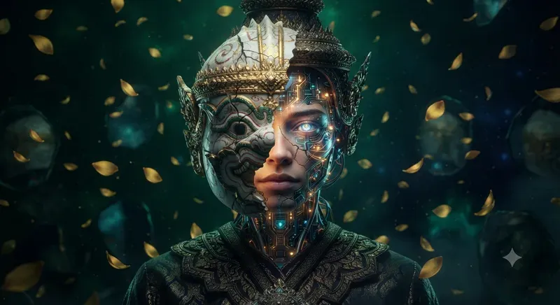 Surreal Thai Khon Mask Persona Art