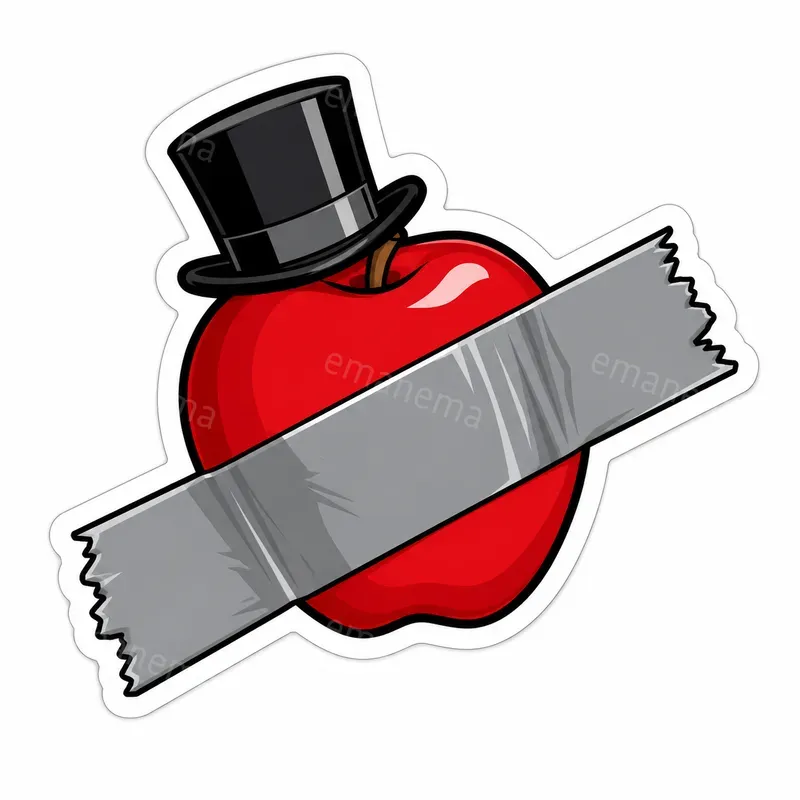 Parodies Of Maurizio Cattelans Stickers