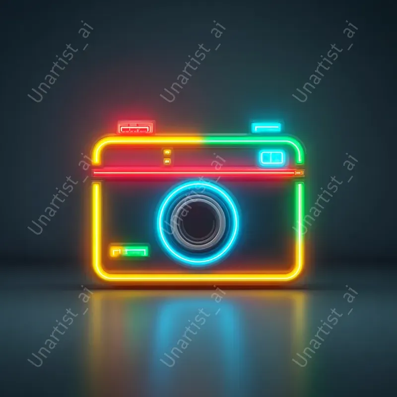 Minimalistic Neon Gaming Icons