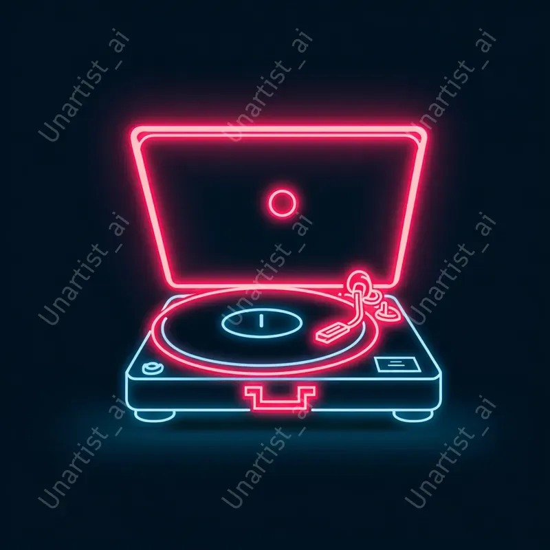 Minimalistic Neon Gaming Icons