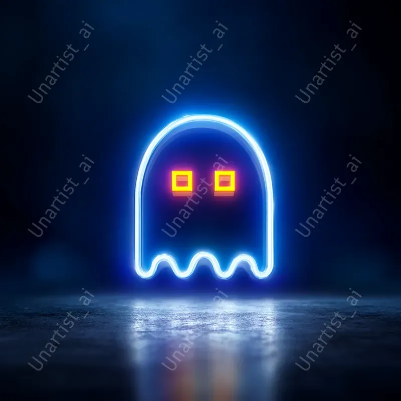 Minimalistic Neon Gaming Icons