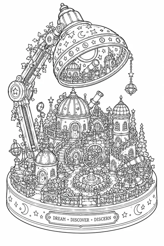 Miniature Hidden Worlds Coloring Pages