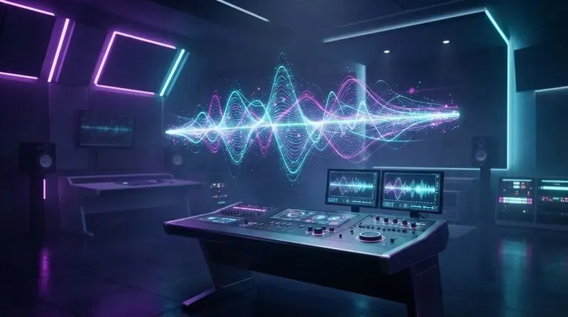 Futuristic Music Studio Backgrounds