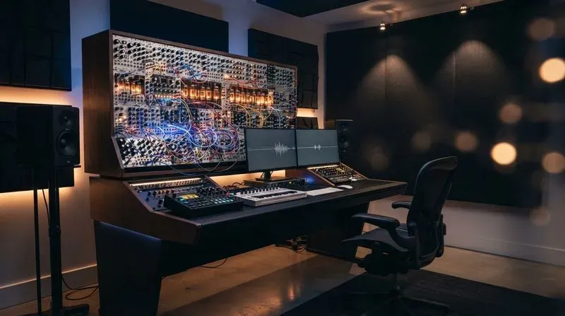Futuristic Music Studio Backgrounds