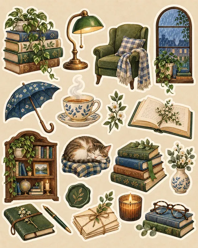 Bookshop Reading Stickers