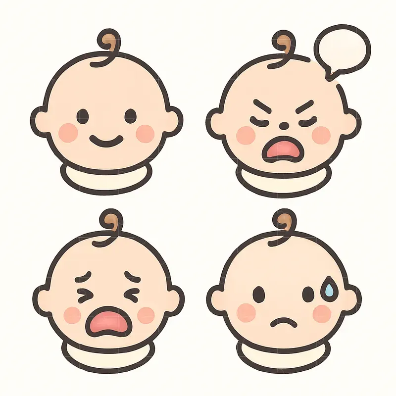 Minimal Cartoon Face Expressions