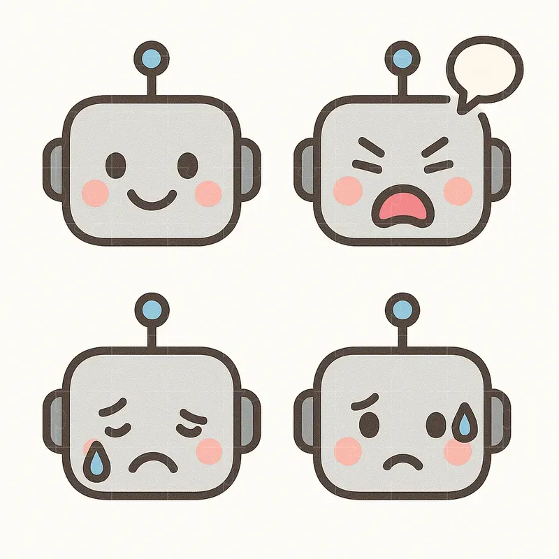 Minimal Cartoon Face Expressions