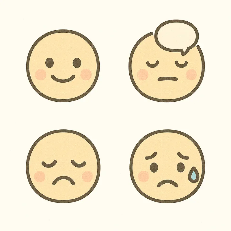 Minimal Cartoon Face Expressions