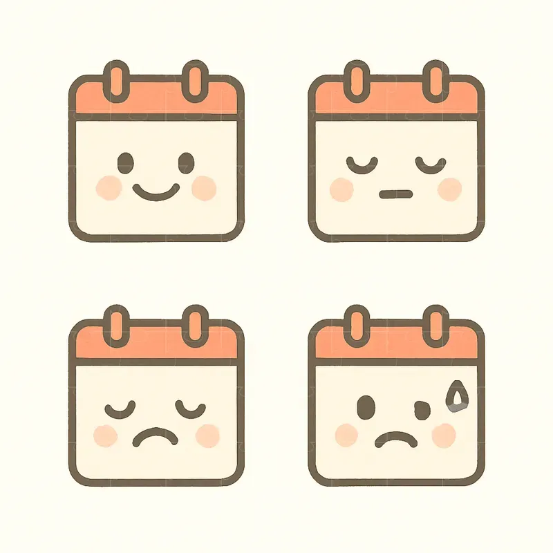 Minimal Cartoon Face Expressions